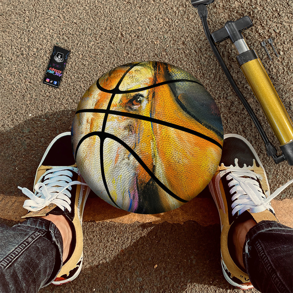 Horse Painting Colorful Print Basketball