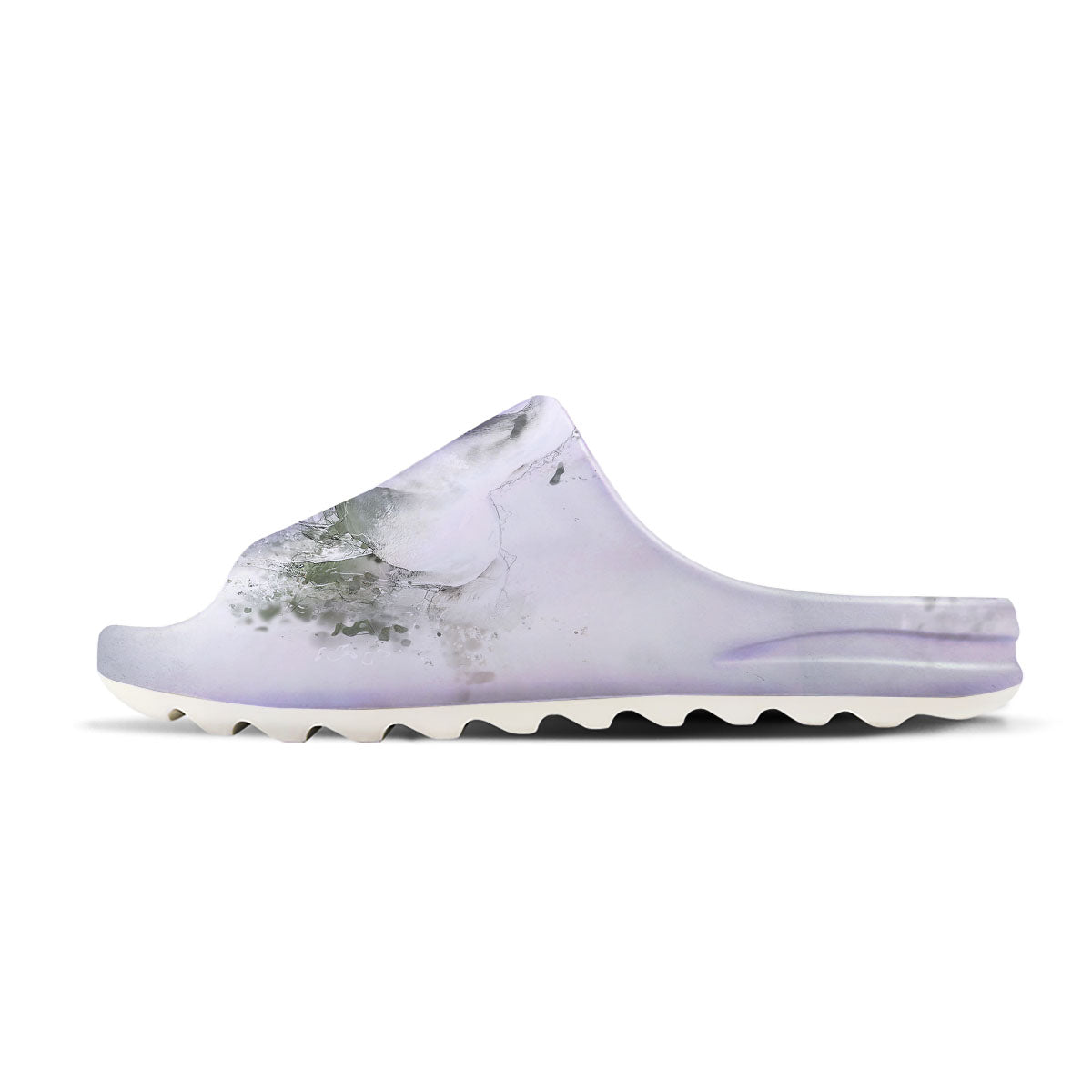 Horse White Stallion Print Sandals-grizzshop
