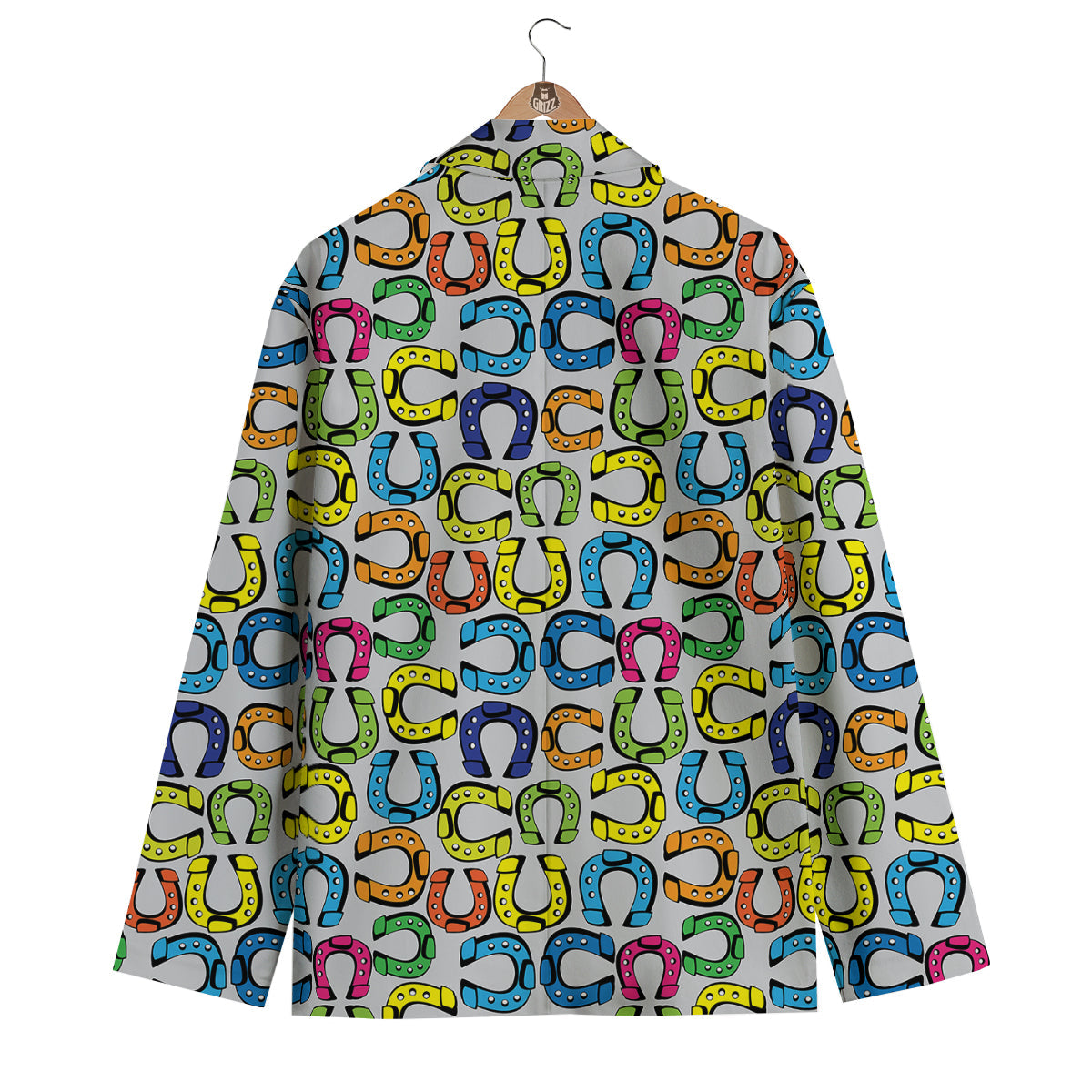 Horseshoe Colorful Print Pattern Men's Blazer-grizzshop