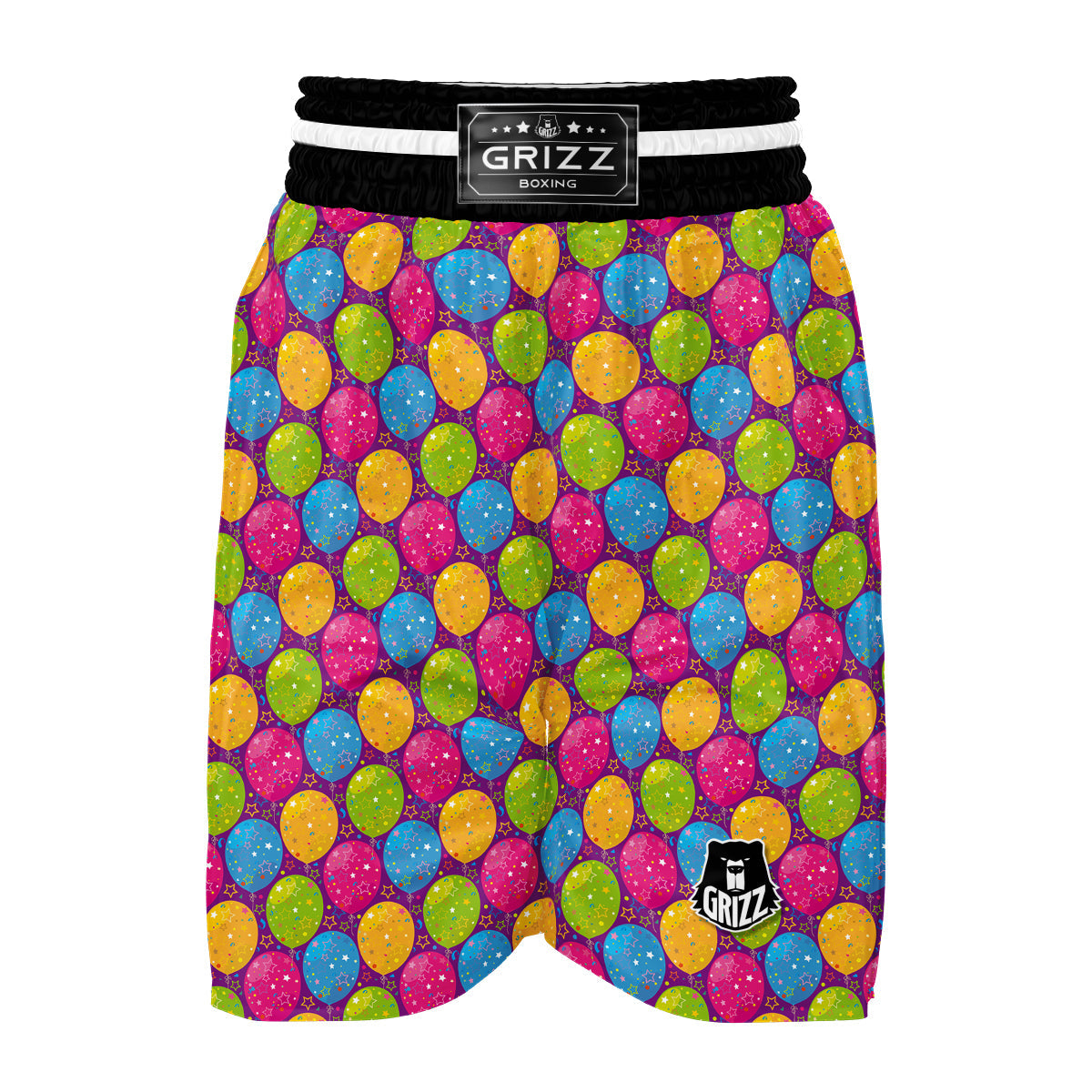 Hot Air Balloon Colorful Pattern Print Boxing Shorts-grizzshop