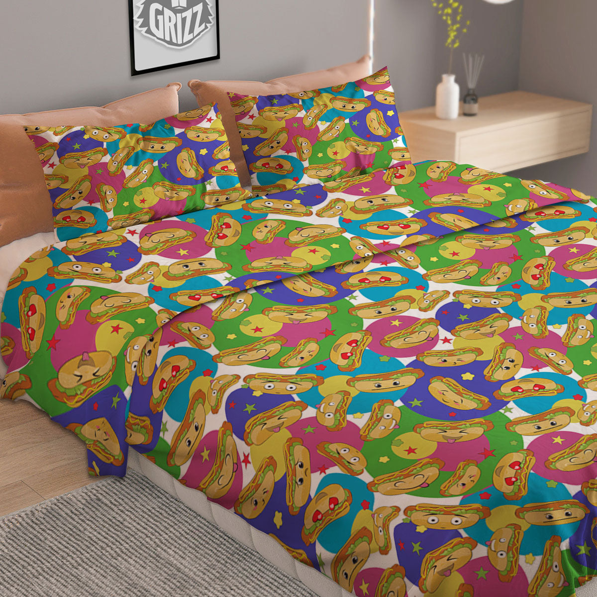 Green Dark And Black Camouflage Print Duvet Cover Bedding Set