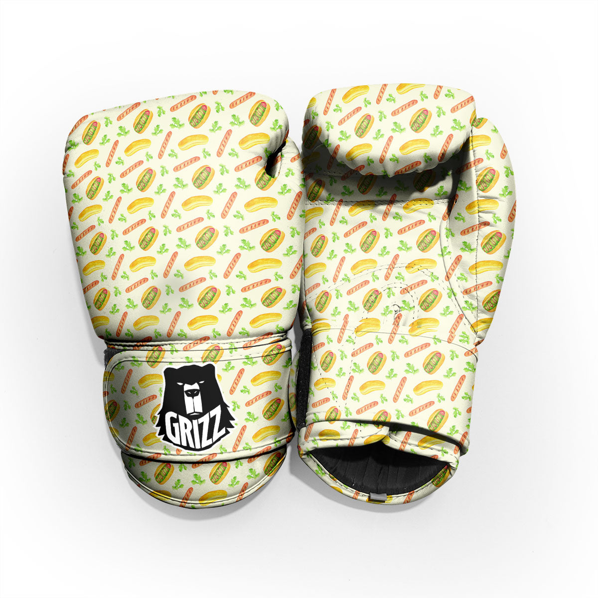 Hot Dog Drawing Print Pattern Pro Boxing Glove