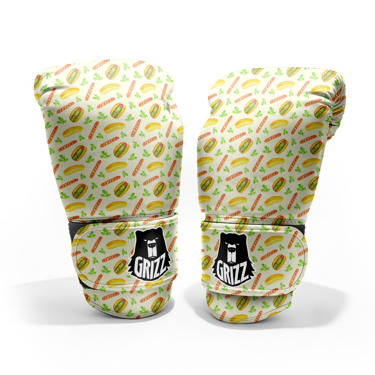 Hot Dog Drawing Print Pattern Pro Boxing Glove