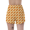 Hot Dog Yellow Print Pattern Women's Shorts-grizzshop