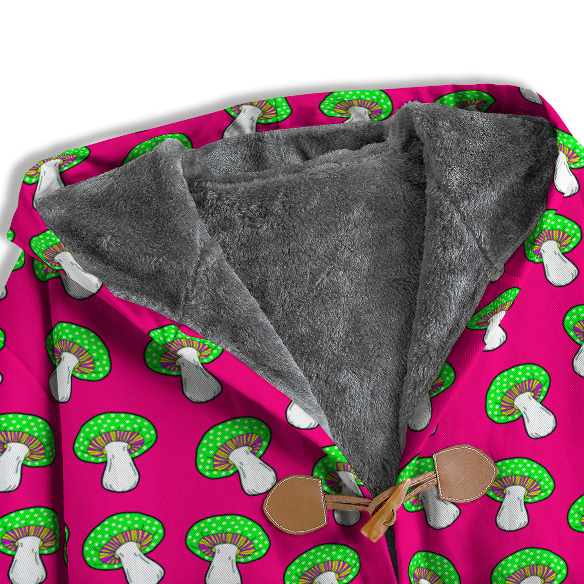 Hot Pink Crazy Mushroom Print Pattern Men's Windbreaker Jacket-grizzshop