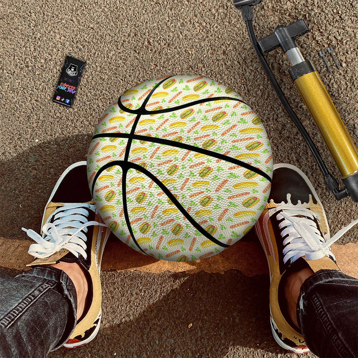 Lemon And Lime Print Pattern Basketball