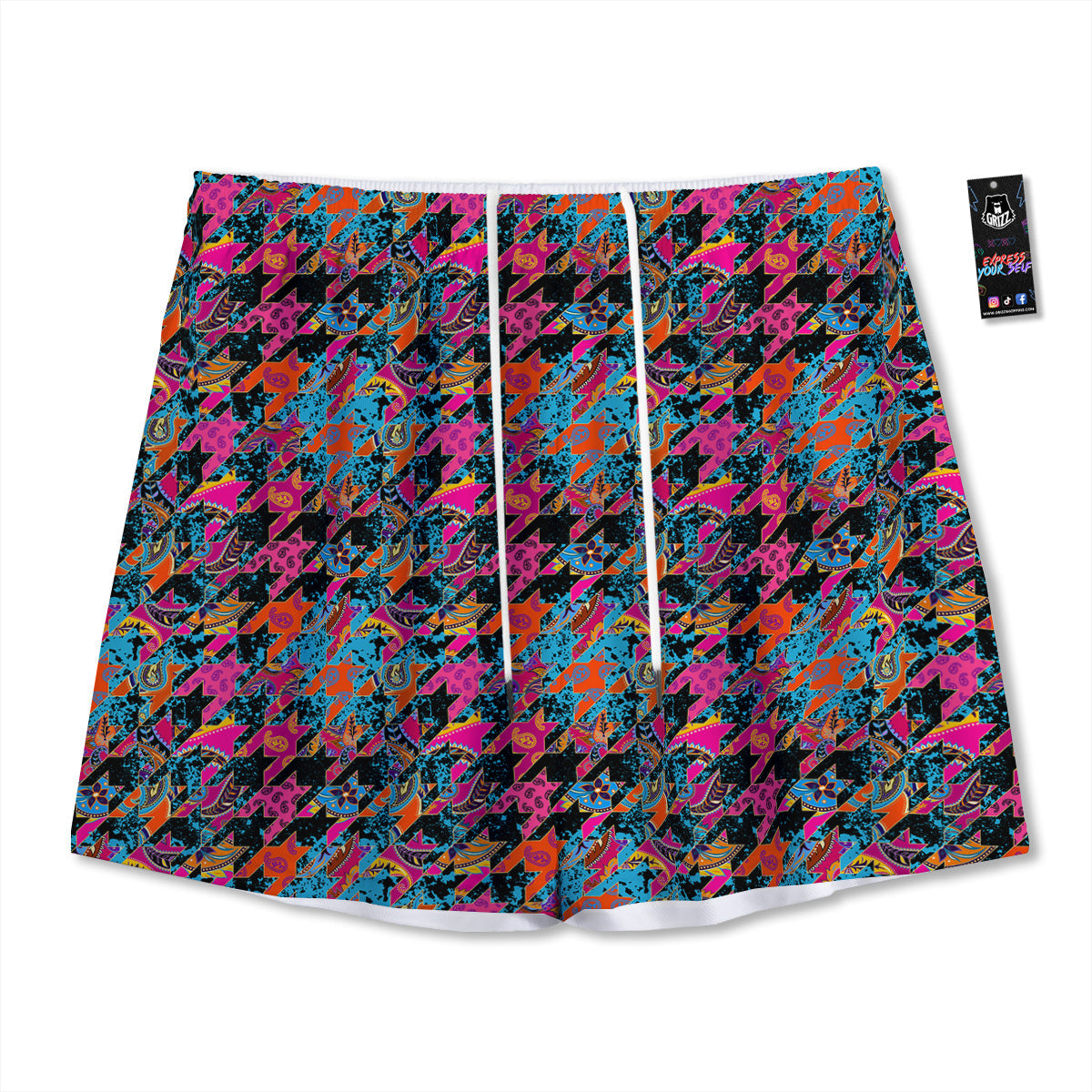 Mariachi Skeletons Day Of The Dead Print Pattern Mesh Shorts
