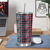 Houndstooth Abstract And Paisley Print Pattern Tumbler-grizzshop