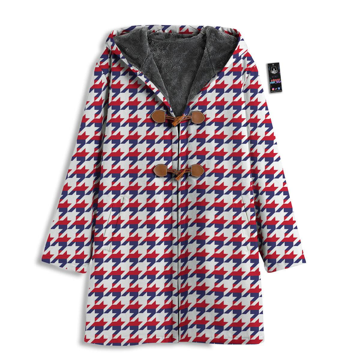 Houndstooth American Print Pattern Men's Windbreaker Jacket-grizzshop