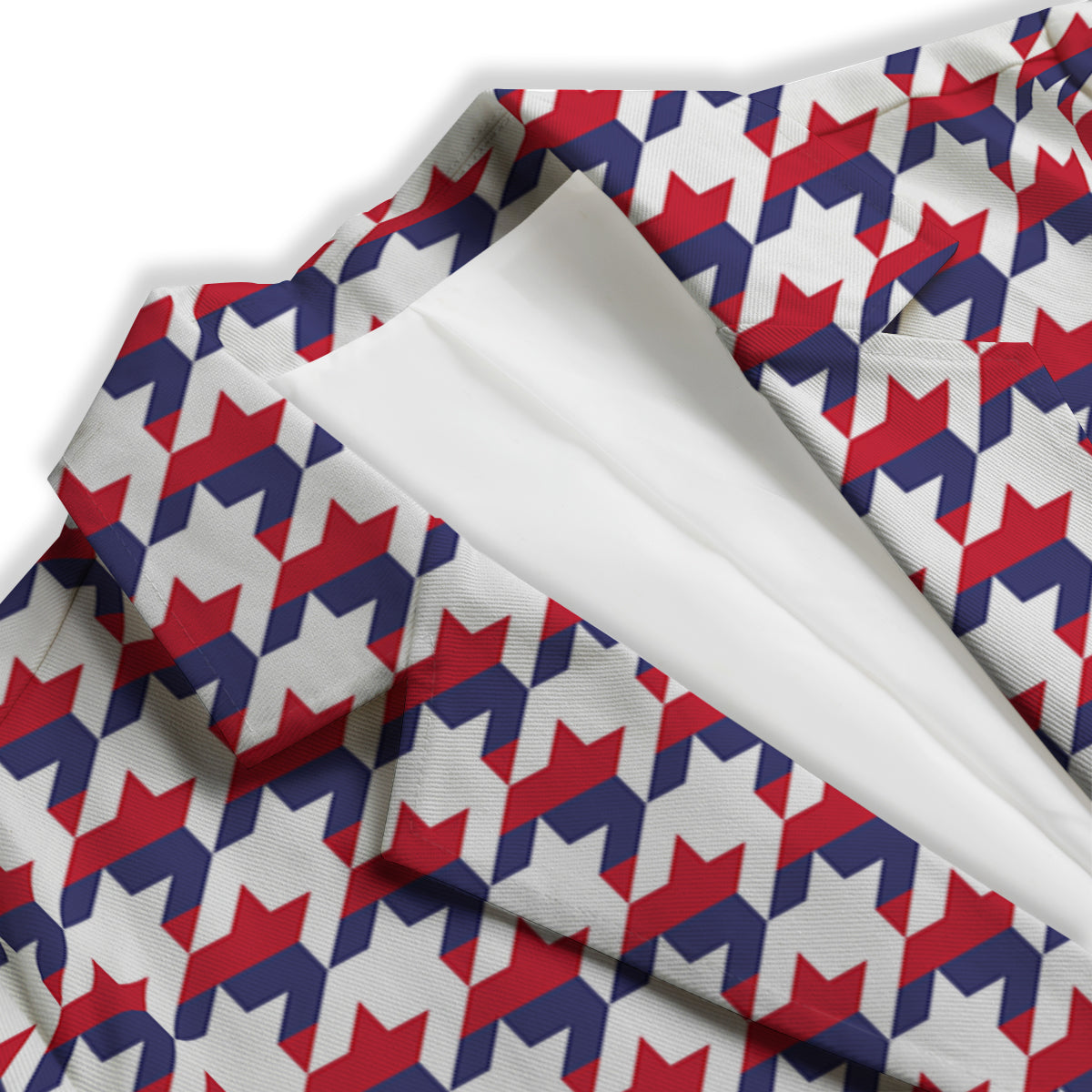 Houndstooth American Print Pattern Women's Blazer-grizzshop
