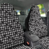 Houndstooth And Black Rose Print Pattern Car Seat Covers-grizzshop