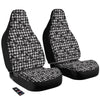 Houndstooth And Black Rose Print Pattern Car Seat Covers-grizzshop