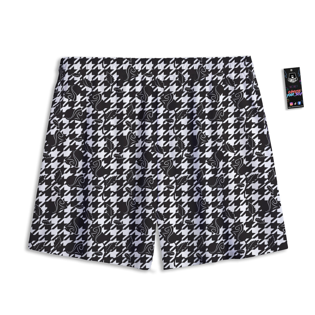 Marijuana Leaf Green Print Mesh Shorts