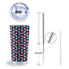 Houndstooth And Classic Polka Dot Print Pattern Tumbler-grizzshop