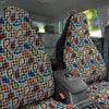 Houndstooth And Paisley Print Pattern Car Seat Covers-grizzshop