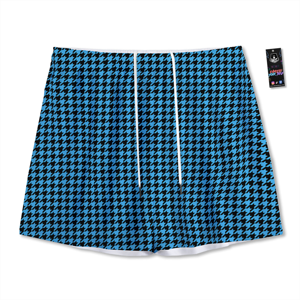 Green Dragon Scales Print Pattern Mesh Shorts