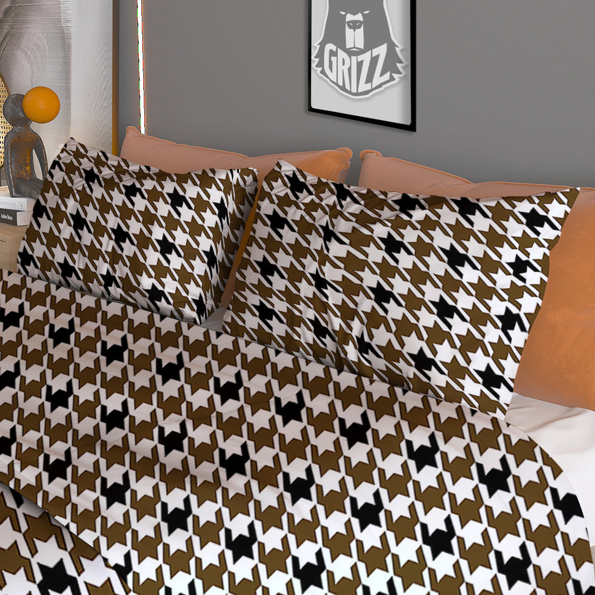 Green Leaf Print Duvet Cover Bedding Set