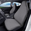 Houndstooth Black Pixel Print Pattern Car Seat Covers-grizzshop