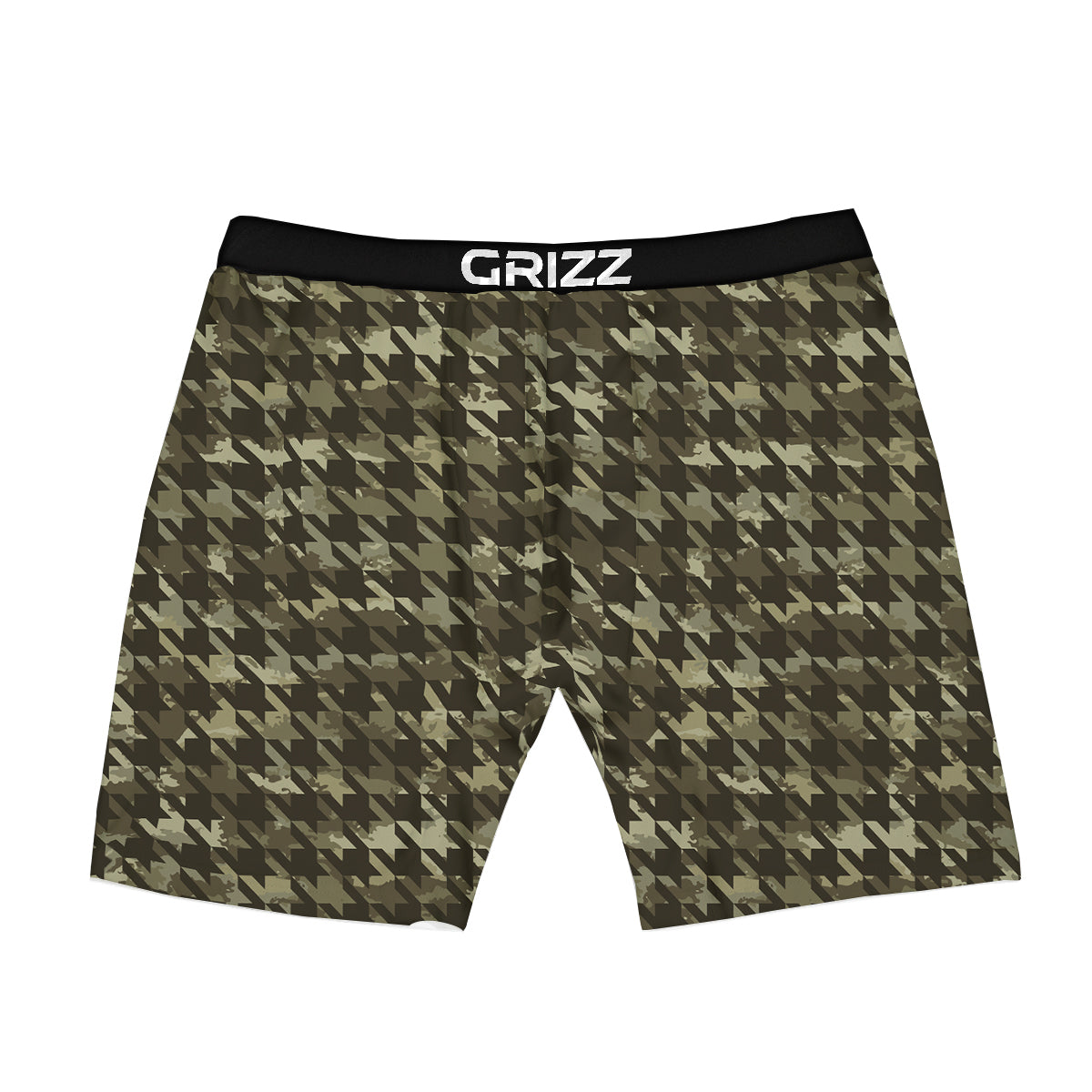 Houndstooth Camouflage Green Print Pattern Boxer Briefs-grizzshop