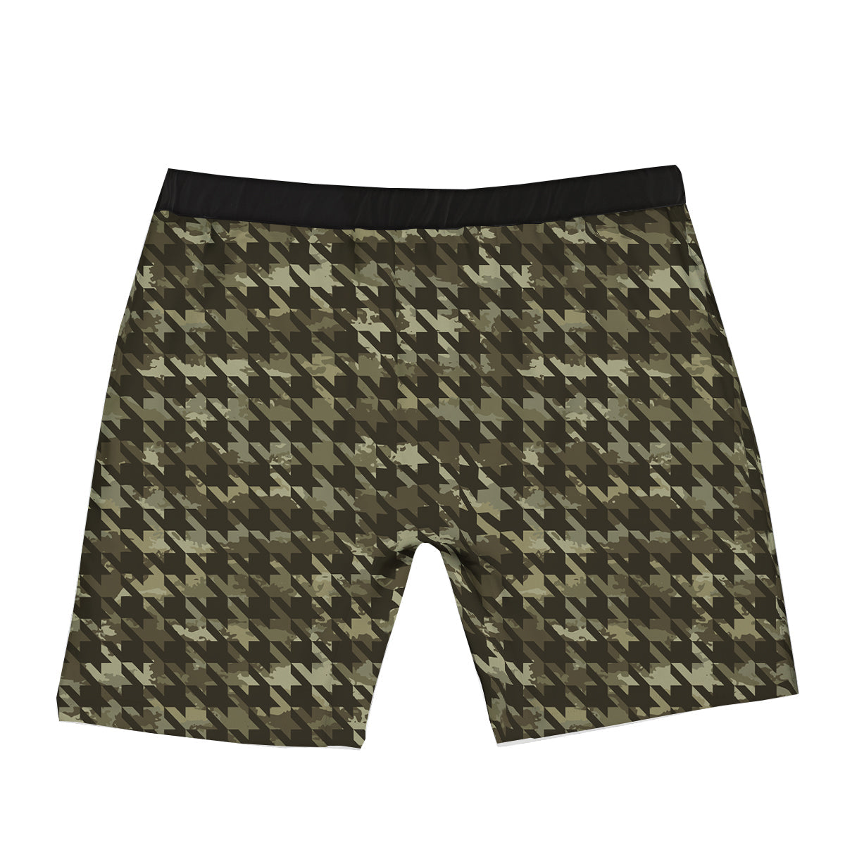 Houndstooth Camouflage Green Print Pattern Boxer Briefs-grizzshop