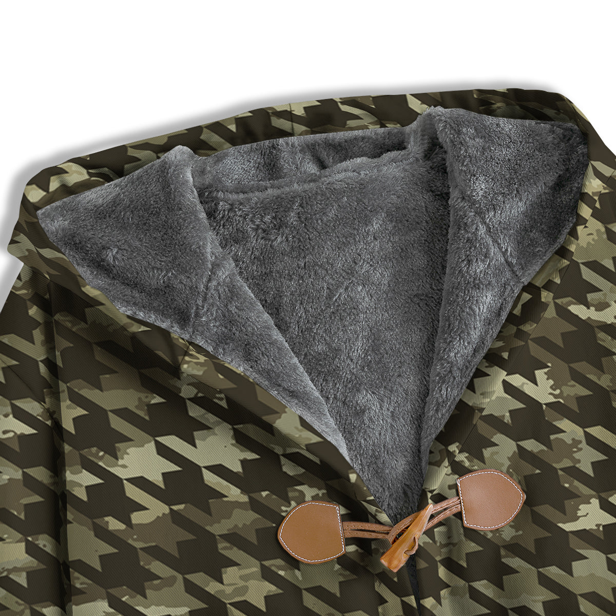 Houndstooth Camouflage Green Print Pattern Men's Windbreaker Jacket-grizzshop