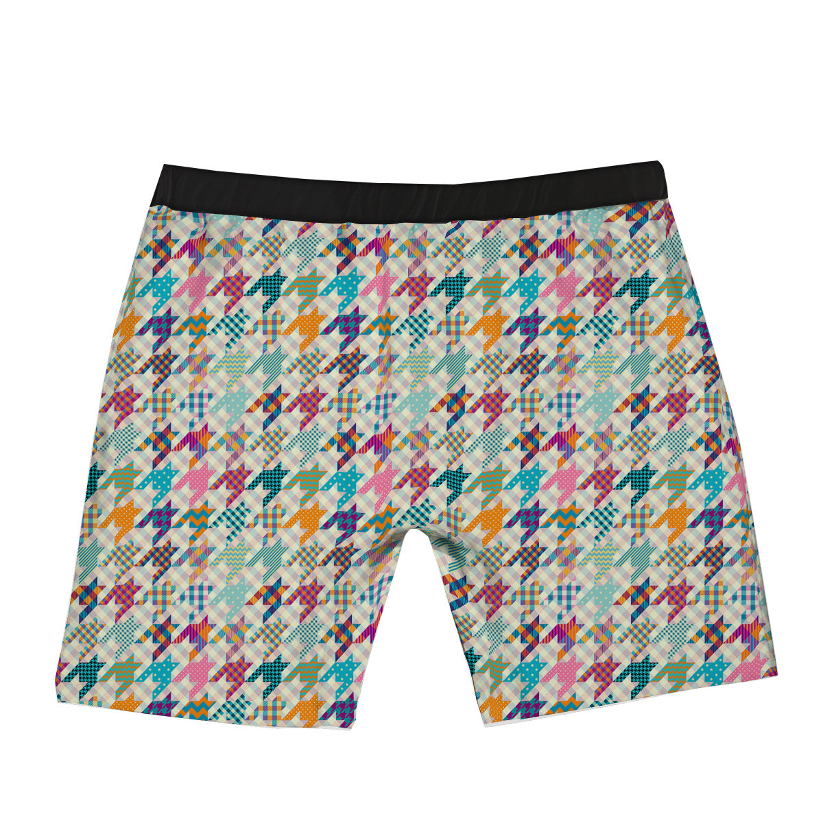 Houndstooth Colorful Plaid Print Pattern Boxer Briefs-grizzshop