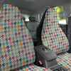 Houndstooth Colorful Plaid Print Pattern Car Seat Covers-grizzshop