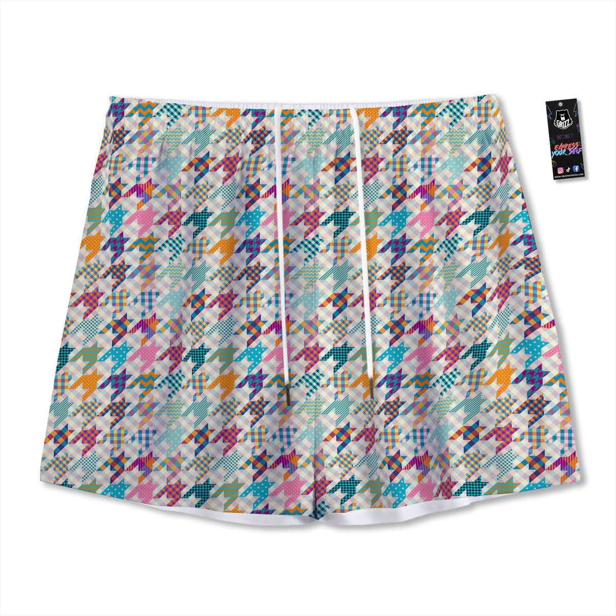 Masonic Eye Green Print Mesh Shorts
