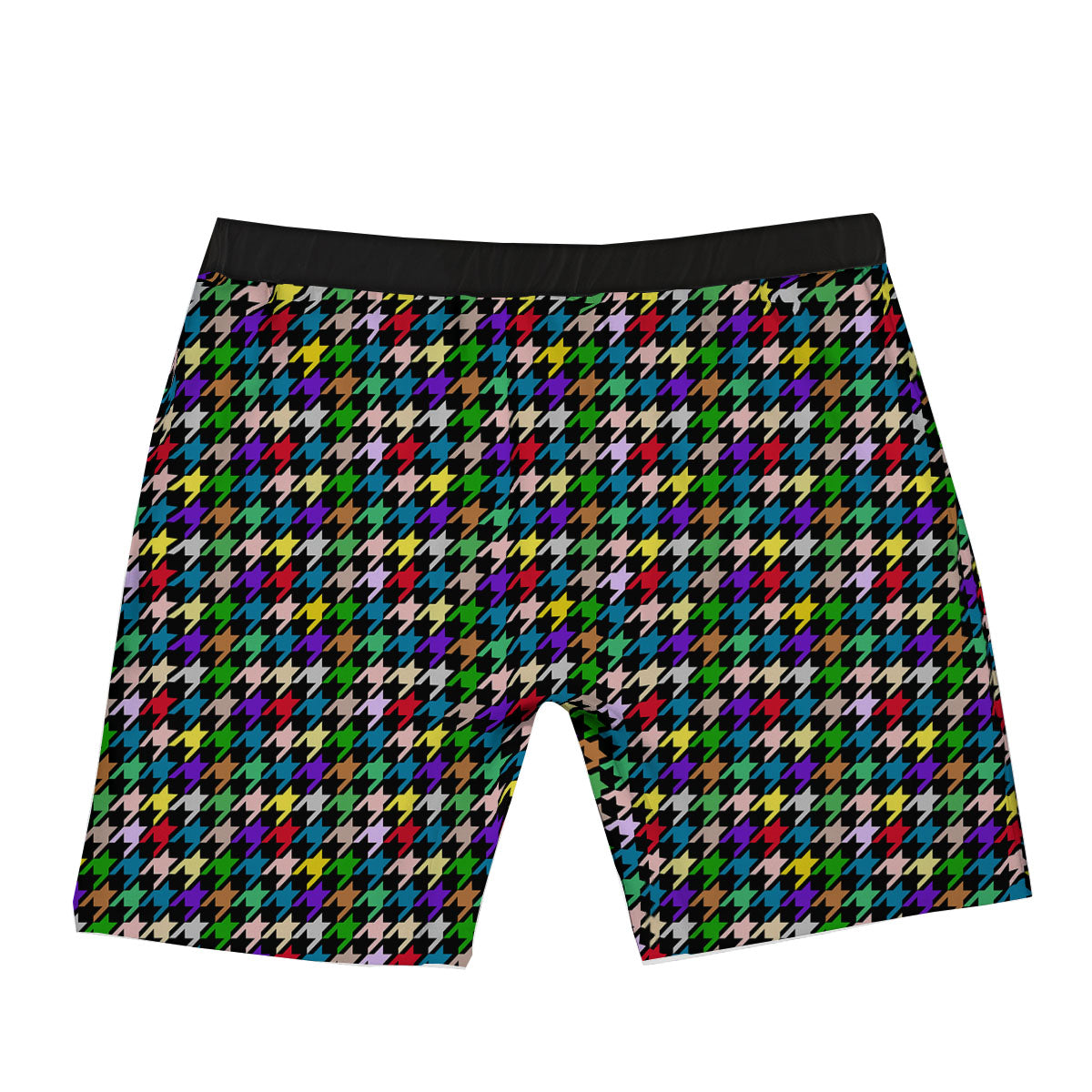 Houndstooth Colorful Print Pattern Boxer Briefs-grizzshop