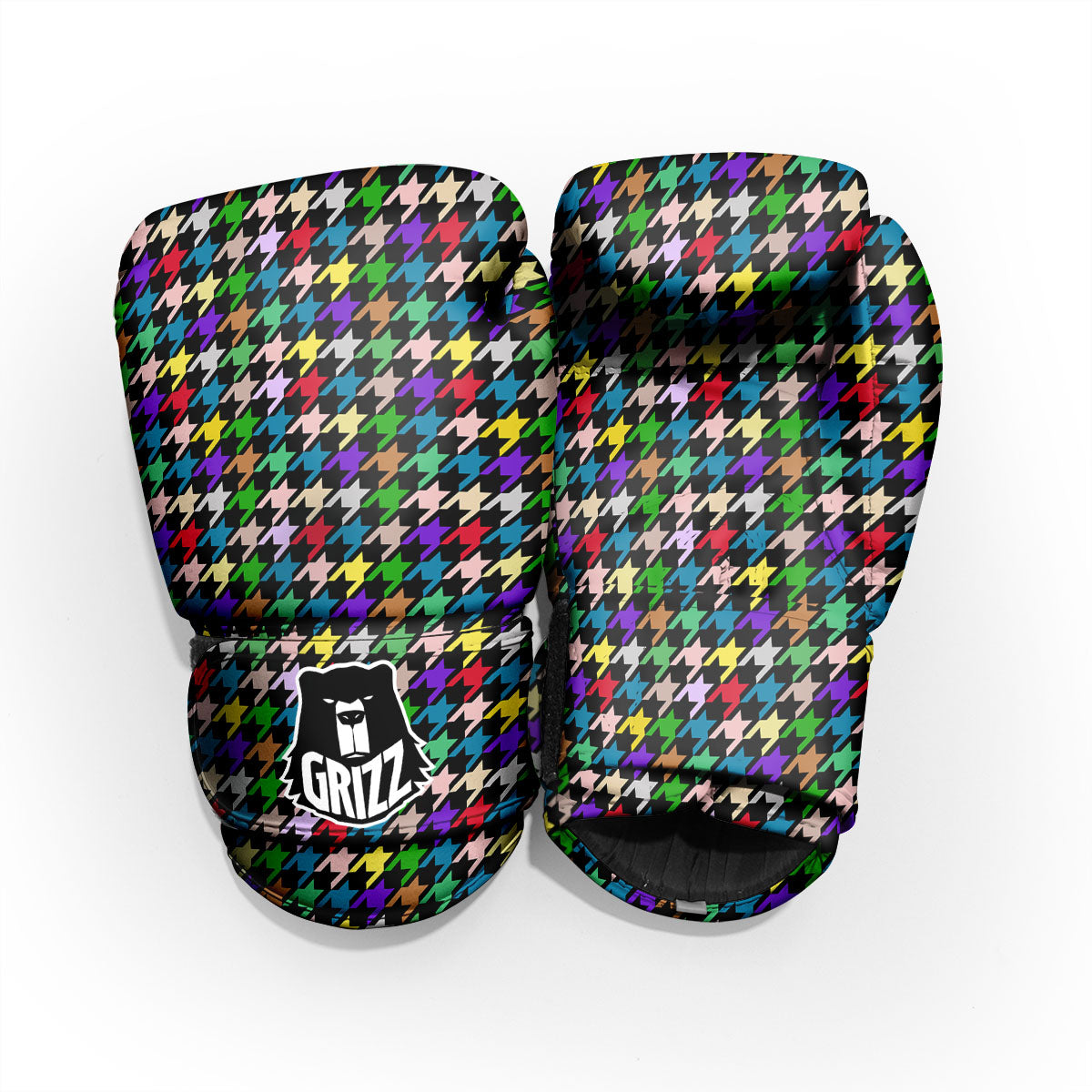 Houndstooth Colorful Print Pattern Pro Boxing Glove