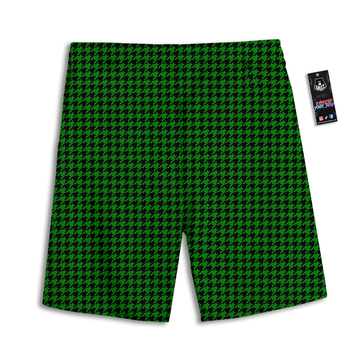 Leopard Orange Print Men's Athletic Shorts
