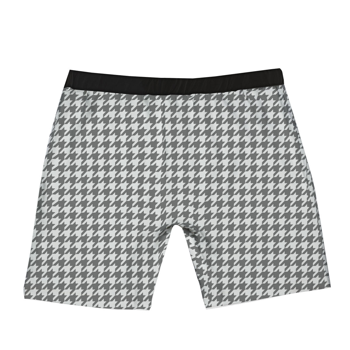 Houndstooth Grey Print Pattern Boxer Briefs-grizzshop