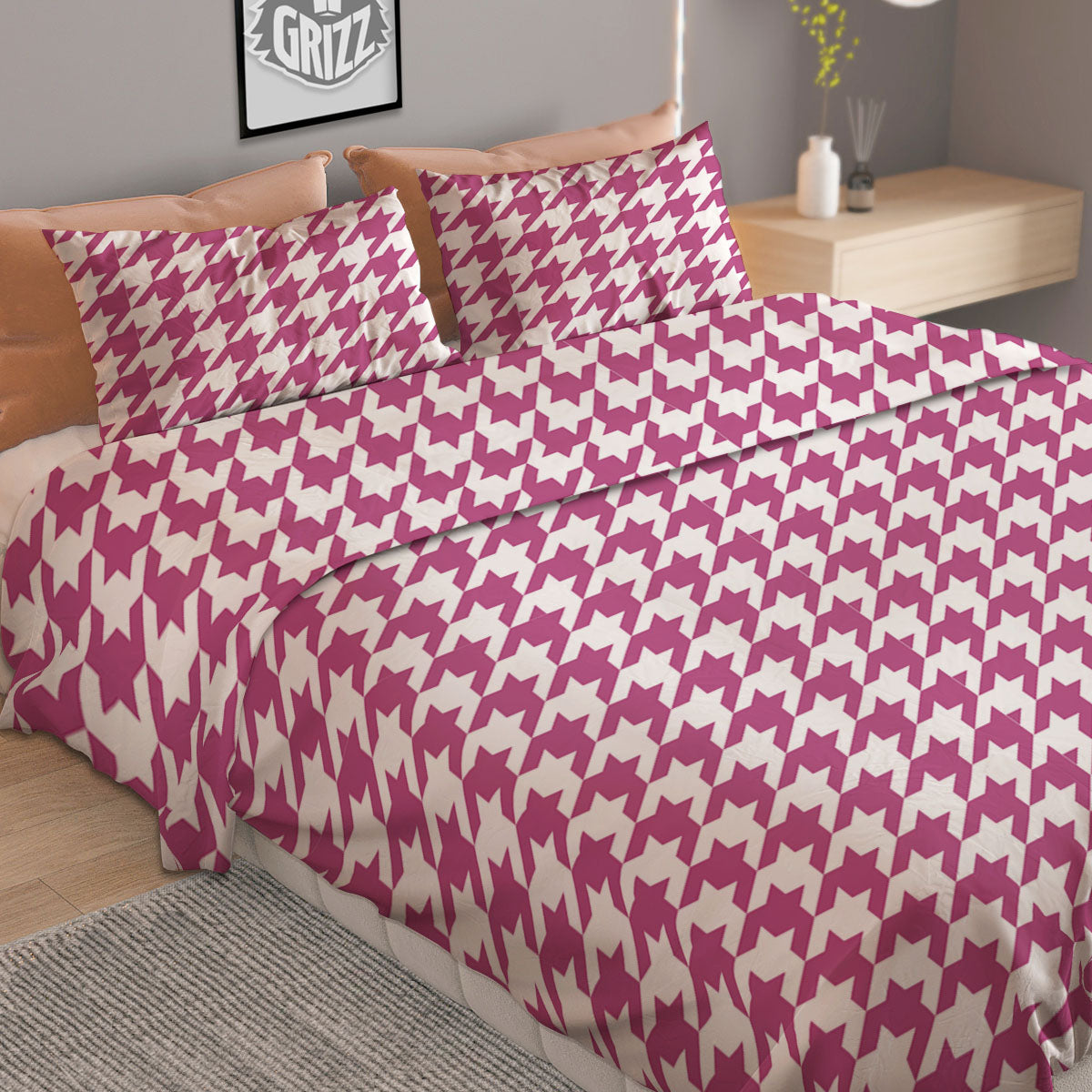 Hibiscus Tropical Floral Vintage Print Pattern Duvet Cover Bedding Set