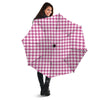 Houndstooth Pink Print Pattern Umbrella-grizzshop