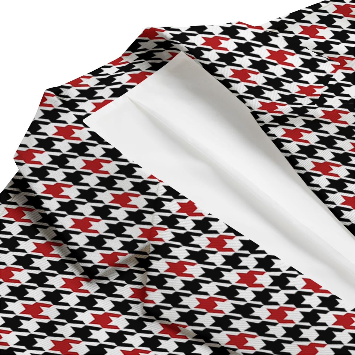 Houndstooth Print Pattern Men's Blazer-grizzshop