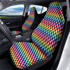 Houndstooth Rainbow Pride Print Pattern Car Seat Covers-grizzshop