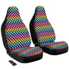 Houndstooth Rainbow Pride Print Pattern Car Seat Covers-grizzshop