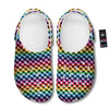 Houndstooth Rainbow Pride Print Pattern Clog-grizzshop