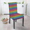 Houndstooth Rainbow Pride Print Pattern Dining Chair Slipcover-grizzshop