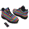 Houndstooth Rainbow Pride Print Pattern Hiking Shoes-grizzshop