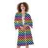 Houndstooth Rainbow Pride Print Pattern Kimono-grizzshop