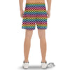 Houndstooth Rainbow Pride Print Pattern Men's Gym Shorts-grizzshop