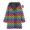 Houndstooth Rainbow Pride Print Pattern Men's Windbreaker Jacket-grizzshop