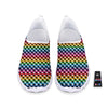 Houndstooth Rainbow Pride Print Pattern Nurse Shoes-grizzshop