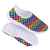 Houndstooth Rainbow Pride Print Pattern Nurse Shoes-grizzshop