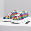 Houndstooth Rainbow Pride Print Pattern Platform Shoes-grizzshop