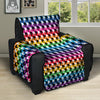 Houndstooth Rainbow Pride Print Pattern Recliner Protector-grizzshop