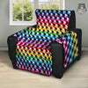 Houndstooth Rainbow Pride Print Pattern Recliner Protector-grizzshop