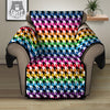 Houndstooth Rainbow Pride Print Pattern Recliner Protector-grizzshop