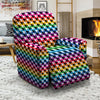 Houndstooth Rainbow Pride Print Pattern Recliner Slipcover-grizzshop